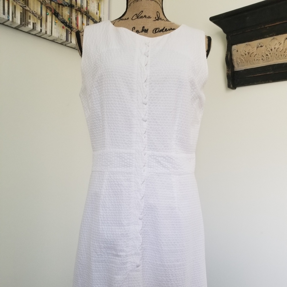 NWOT Southern Proper white seersucker slip dress